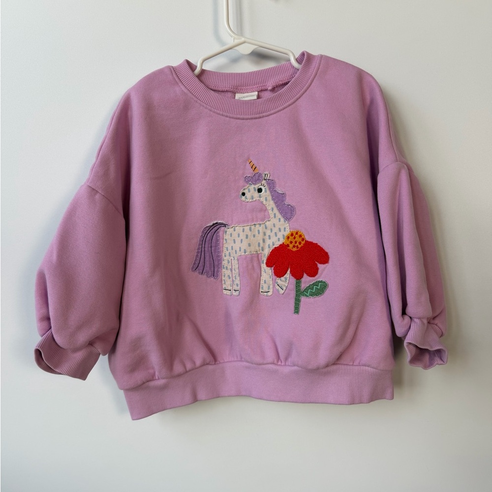 next Lilac Crewneck Sweatshirt with Embroidered Detail - Picture 2 of 8